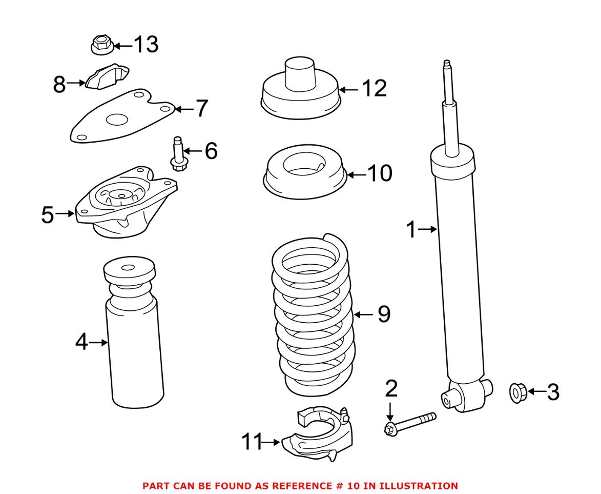 BMW Coil Spring Pad - Rear Upper 33536764419